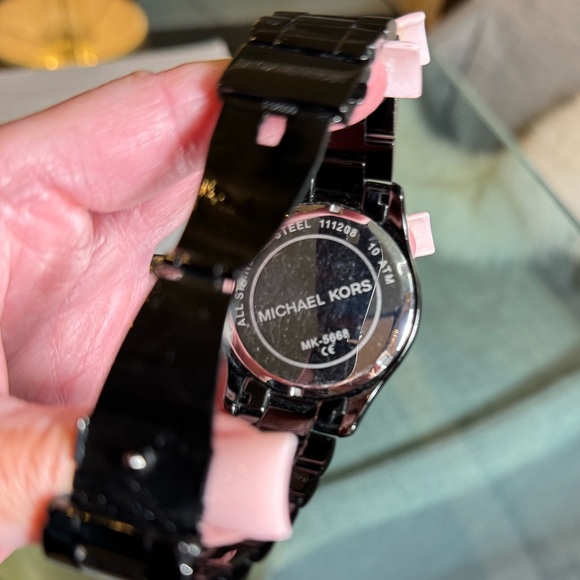 Michael Kors Layton Glitz Pave Dial Black Watch - Picture 10 of 10